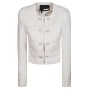 Cropped Boucle Jas Rotate Birger Christensen , White , Dames