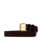 Pre-owned Suede belts Salvatore Ferragamo Pre-owned , Brown , Dames