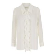 Stijlvolle Zwarte Leren Enkellaarzen Khaite , White , Dames