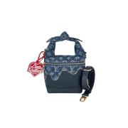 Pre-owned Cotton handbags Louis Vuitton Vintage , Blue , Dames