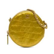 Pre-owned Leather crossbody-bags Chanel Vintage , Yellow , Dames