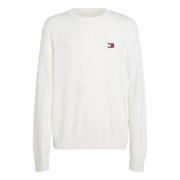 Witte Bedrukte Gebreide Trui Heren Tommy Hilfiger , White , Heren