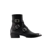 Pre-owned Leather boots Alexander McQueen Pre-owned , Black , Heren