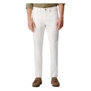 Witte Rits Knoop Broek Mannen Jeckerson , White , Heren