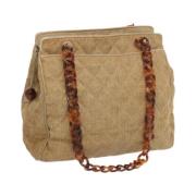 Pre-owned Fabric chanel-bags Chanel Vintage , Brown , Dames