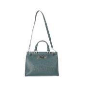 Pre-owned Leather handbags Gucci Vintage , Blue , Dames