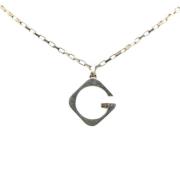 Pre-owned Metal necklaces Gucci Vintage , Gray , Dames