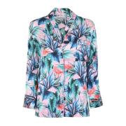 Flamingo Zijden Pyjamaset Dee Ocleppo , Multicolor , Dames