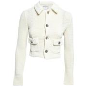 Pre-owned Knit outerwear Bottega Veneta Vintage , White , Dames