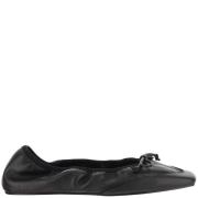 Leren ballerina's met strikdetail Armarium , Black , Dames