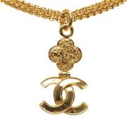 Pre-owned Metal necklaces Chanel Vintage , Yellow , Dames