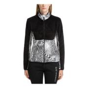 Abstract Multicolor Rits-Sweatshirt Emporio Armani EA7 , Black , Dames