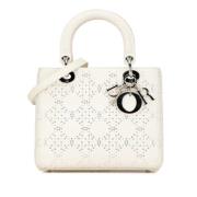 Pre-owned Leather dior-bags Dior Vintage , White , Dames