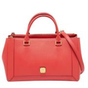 Pre-owned Leather handbags MCM Pre-owned , Red , Dames