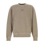 Sage Green Katoenen Sweatshirt Boss , Green , Heren