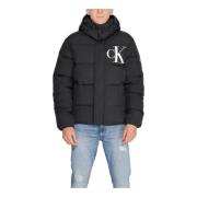 Zwarte Hoodie met Rits Calvin Klein , Black , Heren