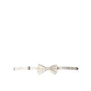 Zijden Jacquard Heren Vlinderdas Dolce & Gabbana , White , Heren