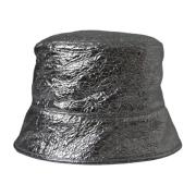 Metallic Silver Polyester Bucket Cap Dolce & Gabbana , Gray , Heren