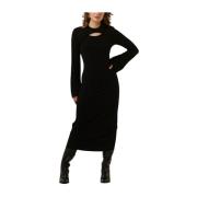 Ankagz Lange Jurk Zwart Gestuz , Black , Dames