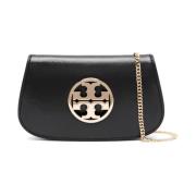 Zwarte Reva Clutch Tas Tory Burch , Black , Dames