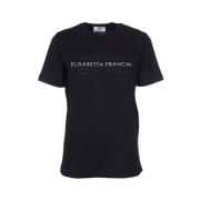 Logo T-Shirt Elisabetta Franchi , Black , Dames