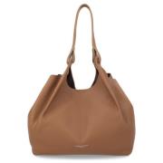 Bruine Leren Schoudertas Gianni Chiarini , Brown , Dames