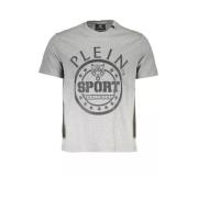 Sportief grijs katoenen T-shirt met ronde hals Plein Sport , Gray , He...