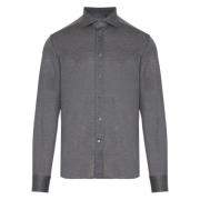 Jersey Katoenen Oxford Overhemd Corneliani , Gray , Heren