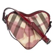 Pre-owned Leather crossbody-bags Burberry Vintage , Red , Dames