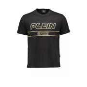 Iconisch katoenen T-shirt met ronde hals Plein Sport , Black , Heren