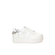 Witte Leren Stierhoofd Sneakers Windsor Smith , White , Dames