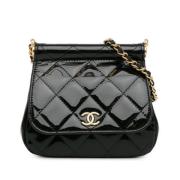 Pre-owned Leather shoulder-bags Chanel Vintage , Black , Dames