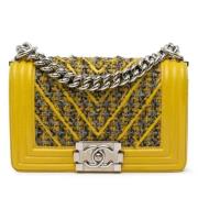 Pre-owned Leather shoulder-bags Chanel Vintage , Yellow , Dames