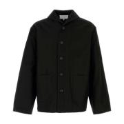 Stijlvol Zwart Katoenen Jack Maison Margiela , Black , Heren