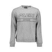 Grijs Langarm Logo Sweatshirt Plein Sport , Gray , Heren