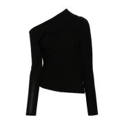 Zwarte Top Maglia Philosophy di Lorenzo Serafini , Black , Dames