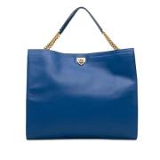 Pre-owned Leather totes Salvatore Ferragamo Pre-owned , Blue , Dames