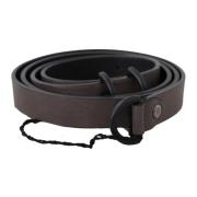 Elegante donkerbruine leren riem Costume National , Brown , Dames