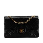 Pre-owned Leather chanel-bags Chanel Vintage , Black , Dames