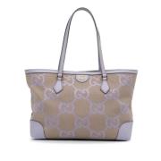 Pre-owned Canvas totes Gucci Vintage , Purple , Dames