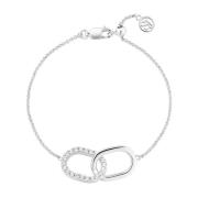 Capizzi Due Armband met Witte Zirkonia Sif Jakobs Jewellery , Gray , D...