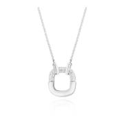 Maratea Ketting met Witte Zirkonia Sif Jakobs Jewellery , Gray , Dames