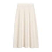 A-lijn Gebreide Rok in Vintage Cream IVY OAK , White , Dames