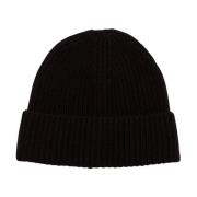 Geribbelde Beanie in Zwart IVY OAK , Black , Dames