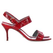 Pre-owned Leather heels Sergio Rossi Pre-owned , Red , Dames