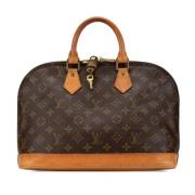 Pre-owned Canvas handbags Louis Vuitton Vintage , Brown , Dames