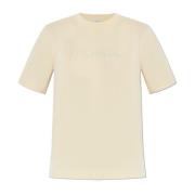 T-shirt met logo Burberry , Beige , Dames