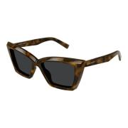 Havana Grey Zonnebril SL 657/F Saint Laurent , Brown , Dames