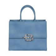 Elegante Trendy Handtas in Lichtblauw Baldinini , Blue , Dames