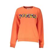 Heldere Oranje Logodetail Sweatshirt Desigual , Orange , Dames